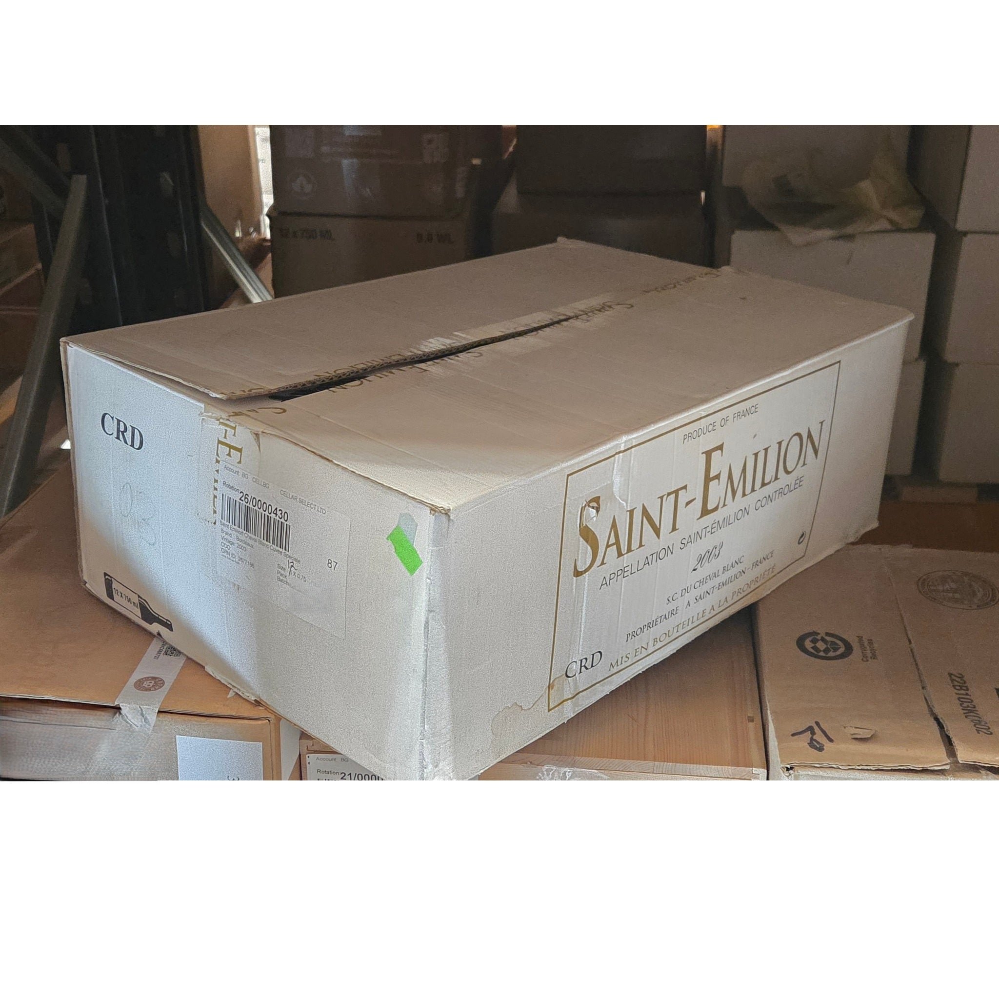 Saint Emilion 2003, Societe Civile du Cheval Blanc, 12x750ml