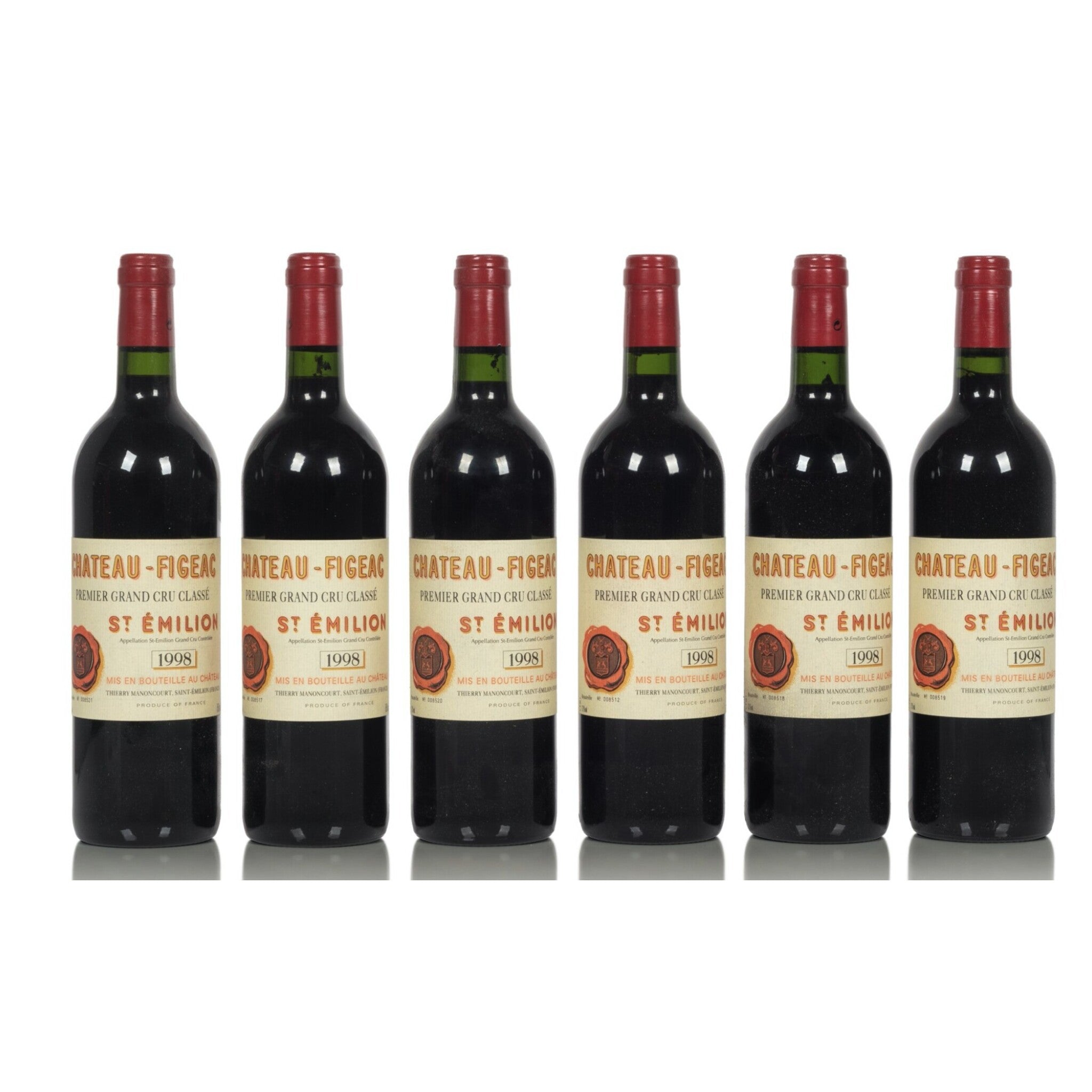 Chateau Figeac 1998, St Emilion 1er Grand Cru Classé 6x750ml, DUTY PAID