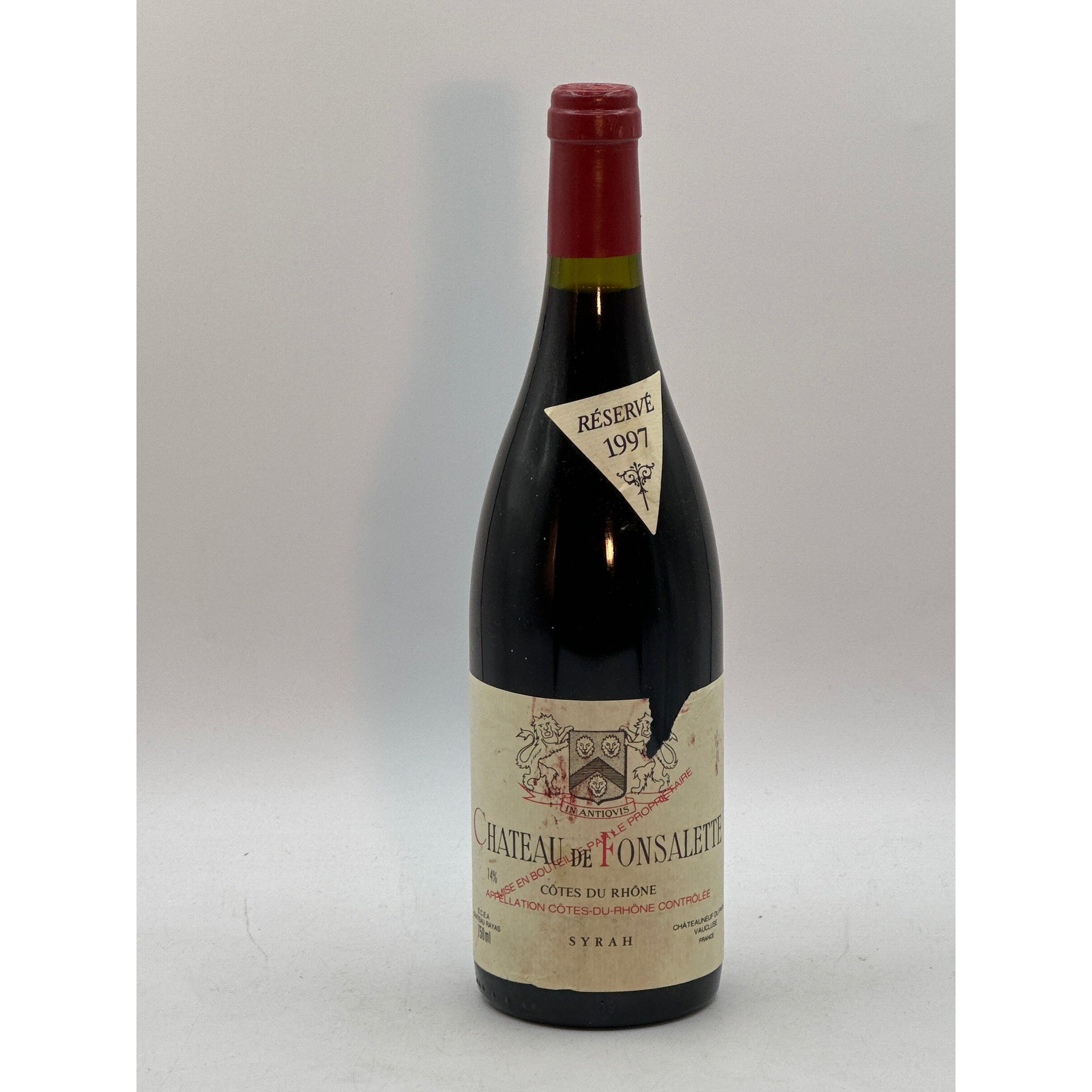 Chateau de Fonsalette Syrah 1997, Cotes du Rhone, Chateau Rayas 1x750ml