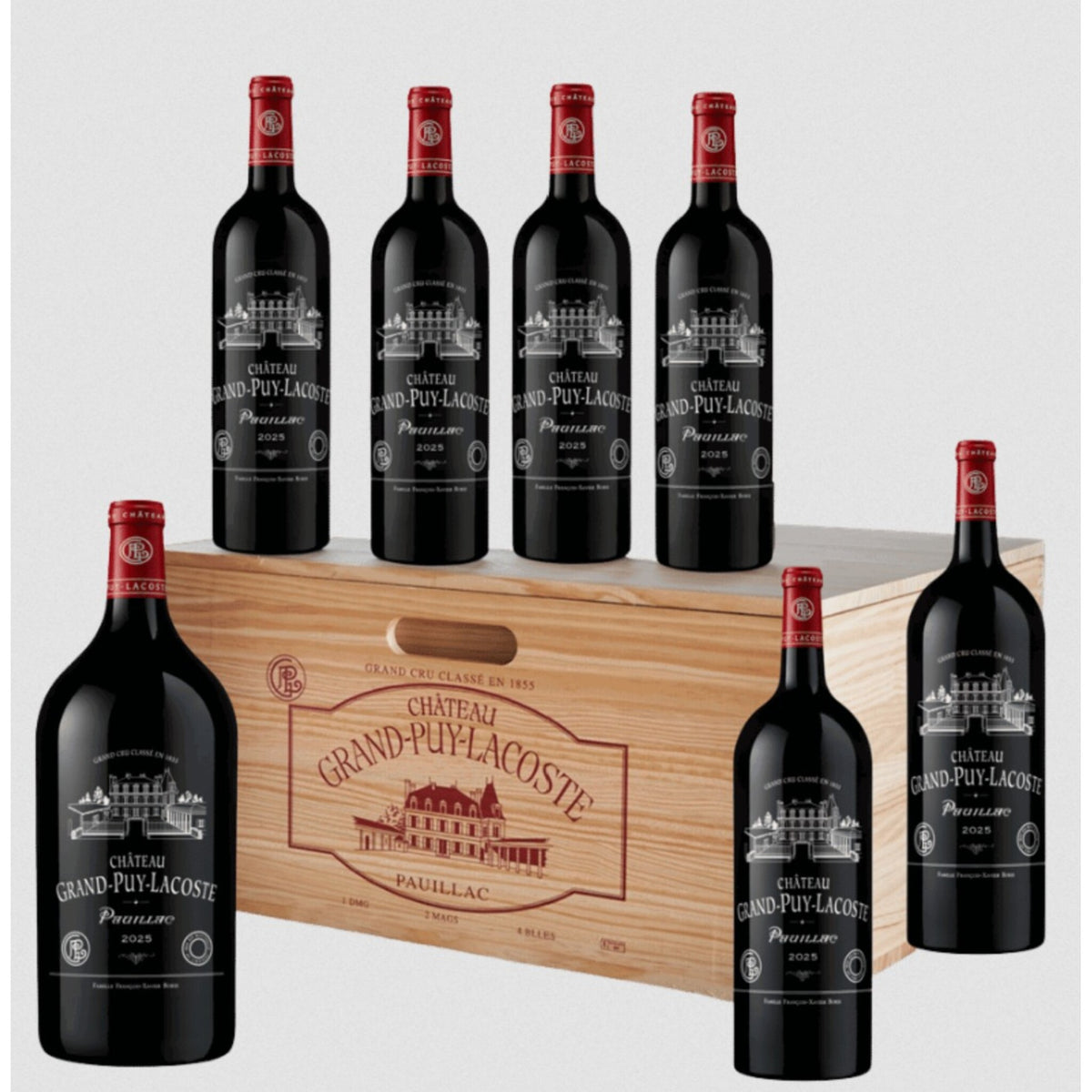 Chateau Grand-Puy-Lacoste 2025, 5ème Cru Classé, Pauillac, Variation Case (1x300/2x150/4x75) EN PRIMEUR