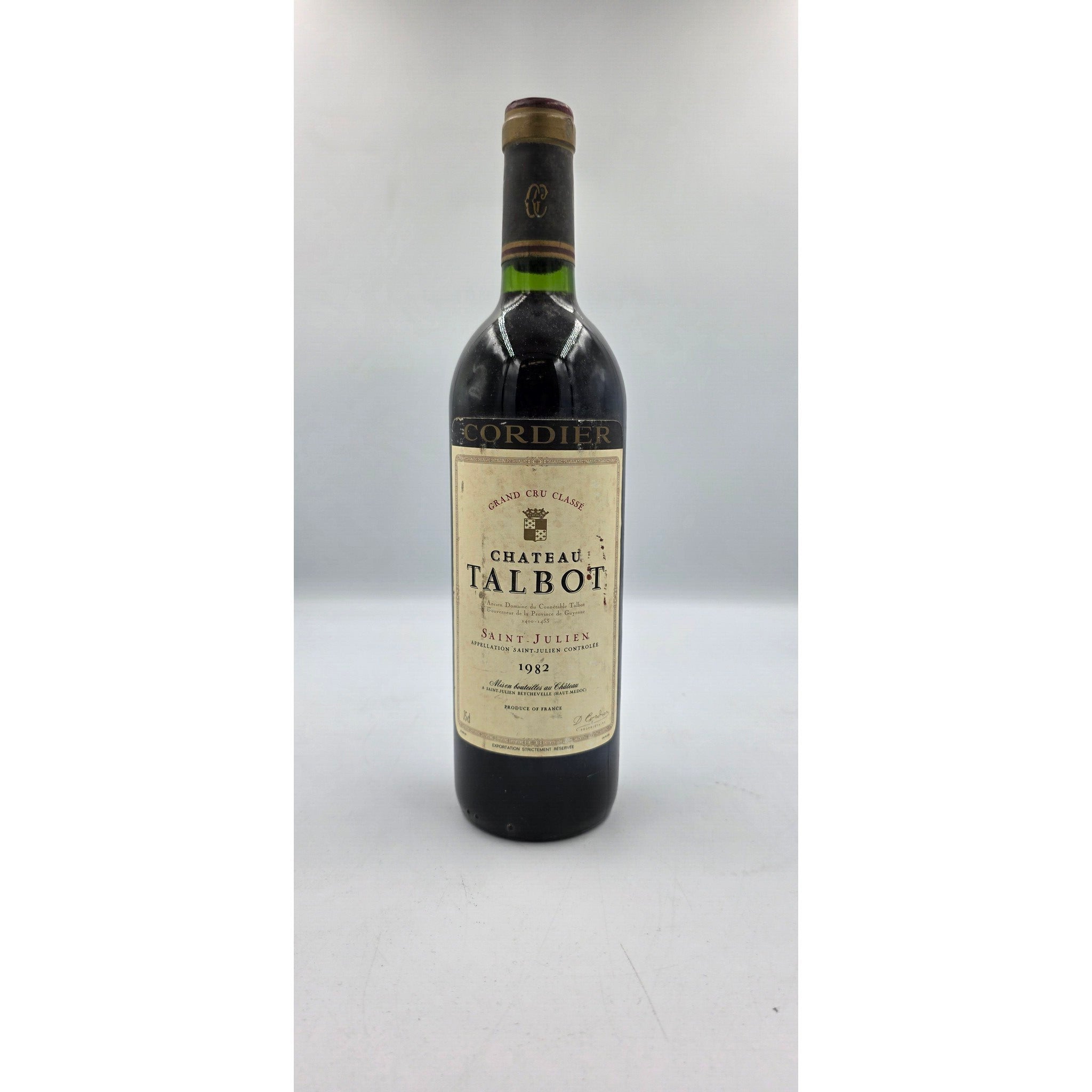 Chateau Talbot 1982, 4ème Cru Classé, St Julien, 1x750ml