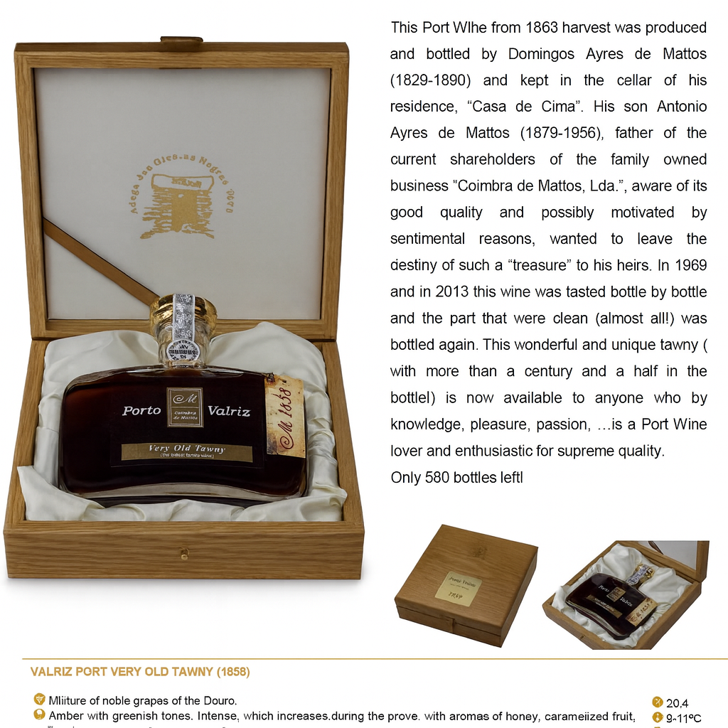 Valriz Very Old Tawny Port, 1858, 1x500ml